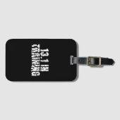 13.1 in training halve marathon lopen gebroken woo bagagelabel (Voorkant (horizontaal))