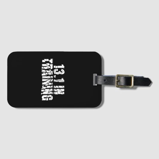 13.1 in training halve marathon lopen gebroken woo bagagelabel (Voorkant (horizontaal))