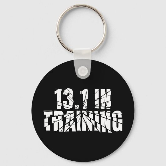13.1 in training halve marathon lopen gebroken woo sleutelhanger (Voorkant)