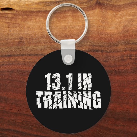 13.1 in training halve marathon lopen gebroken woo sleutelhanger (Voorkant)
