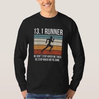 13 1 km voor een 13 1-loper t-shirt