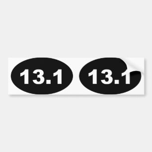 13.1 ovaal bumpersticker