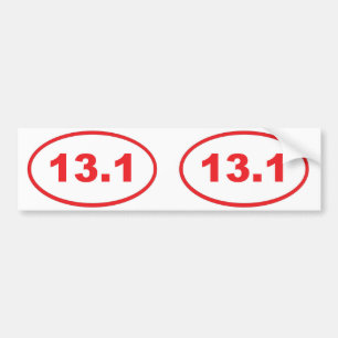 13.1 rood bumpersticker
