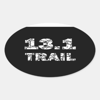13.1 Trail "Rocks" Sticker - wit op zwart