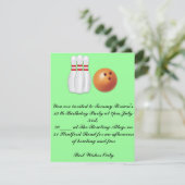 13 Anniversaire Invitation au Bowling Party (Debout devant)