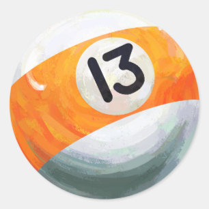 13 Ball Ronde Sticker