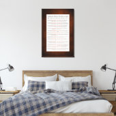 13 beginselen van het joodse Oranje geloof in Ramb Canvas Afdruk (Insitu (Slaapkamer))