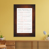 13 beginselen van het joodse Oranje geloof in Ramb Canvas Afdruk (Insitu (Woonkamer))
