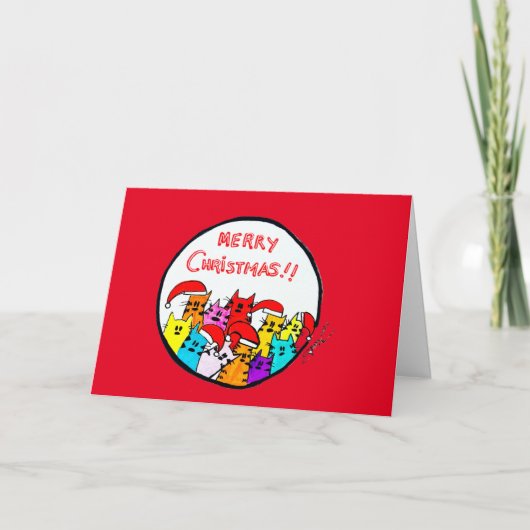 13 - Carte de Noël Chats (Devant)