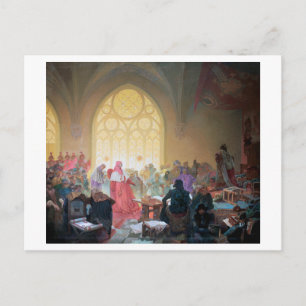 #13 De Hussite King Jiri van Podebrady, Mucha Briefkaart
