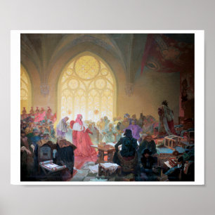 #13 De Hussite King Jiri van Podebrady, Mucha Poster