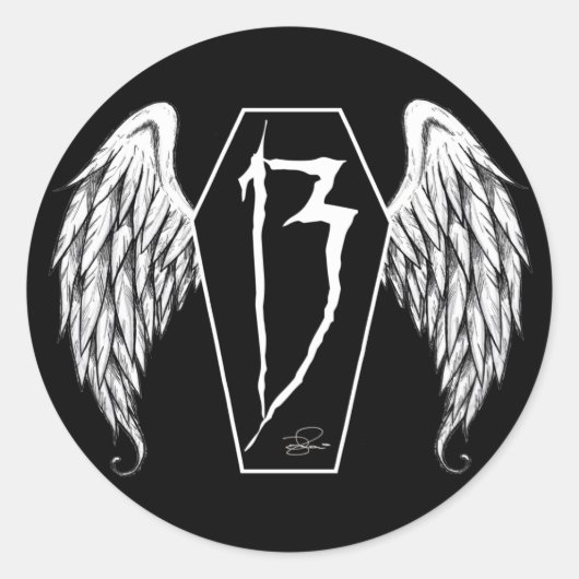 13 Dekken Ronde Sticker (Voorkant)