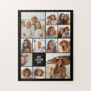13 Foto Collage Raster - Aangepaste Tekst Minimaal Legpuzzel