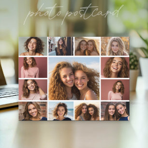 13 Foto Instagram Collage met Witte Achtergrond Briefkaart