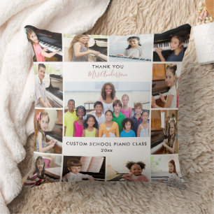 13 Fotocollage Muziekleraar Gepersonaliseerd cadea Kussen