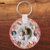 13 Foto's collage Persoonlijke naam rosy Sleutelhanger (Achterkant)