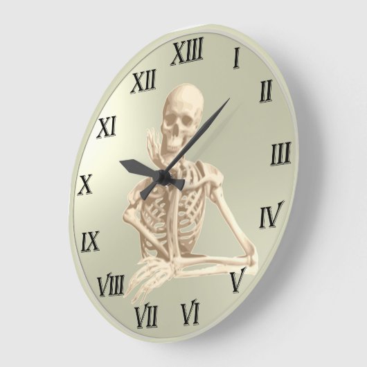 13 Heures Horloge Squelette convivial (Angle)