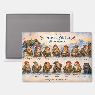 13 IJslandse Yule Lads Kerstmis in IJsland Magneet