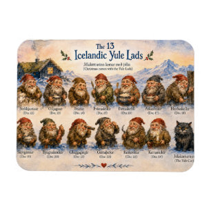 13 IJslandse Yule Lads Kerstmis in IJsland Magneet