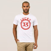 13 is het geluksgetal t-shirt (Voorkant volledig)