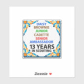 13 jaar bij couting Sticker (Vel)