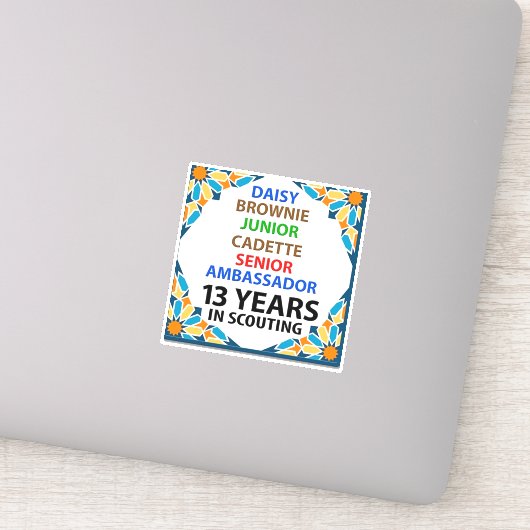 13 jaar bij couting Sticker (Detail)