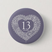 13 jaar durende bruiloft ronde button 5,7 cm (Voorkant)