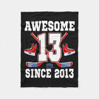 13 Jaar Geweldig Sinds 2013 Hockey Thema Verjaarda Fleece Deken