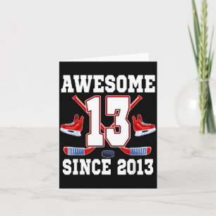 13 Jaar Geweldig Sinds 2013 Hockey Thema Verjaarda Kaart