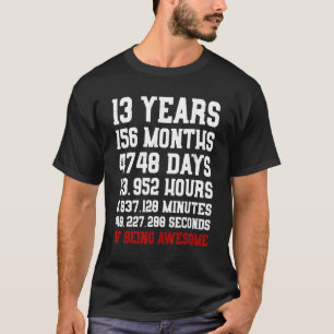 13 jaar Geweldige 13e verjaardag T-shirt