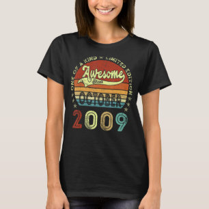 13 jaar Geweldige sinds oktober 2009 13e geboorte T-shirt