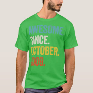 13 jaar Geweldige sinds oktober 2009 13e geboorte T-shirt