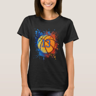 13 jaar oud 13e verjaardag basketbal cadeau voor j t-shirt