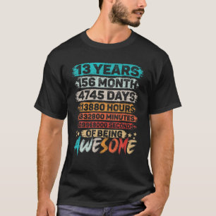13 jaar oud 13e verjaardag Retro Cou T-shirt