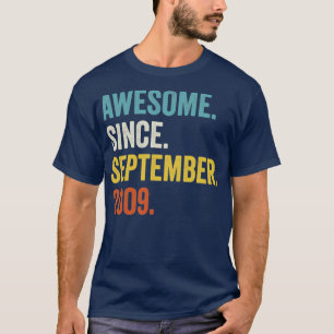 13 jaar oud Geweldige sinds september 2009 13e mil T-shirt