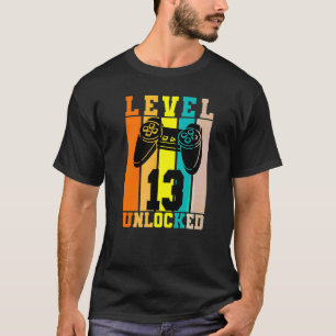 13 jaar oud  niveau ontgrendeld 13e verjaardag G T-shirt
