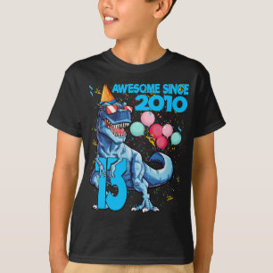 13 jaar oude 13e verjaardag Dinosaur Boy Party 201 T-shirt
