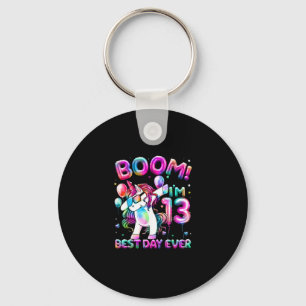 13 jaar oude Dabbing Unicorn Gifts 13th Birthday G Sleutelhanger