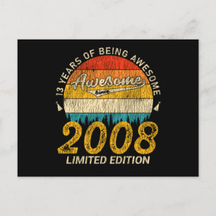 13 jaar oude dag 2008 Geweldige sinds 13 september Briefkaart