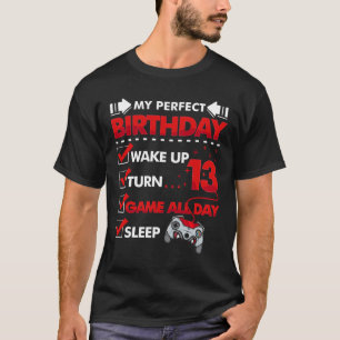 13 jaar oude gamer Boy 13rd Perfect Birthday Gamin T-shirt