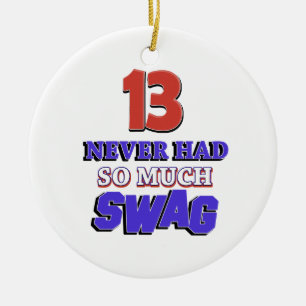 13 jaar oude geboorte-cadeau keramisch ornament