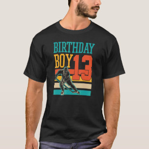 13 jaar oude ijshockey naar de 13e verjaardag t-shirt