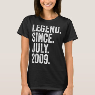13 jaar oude legenda sinds juli 2009 13e verjaarda t-shirt