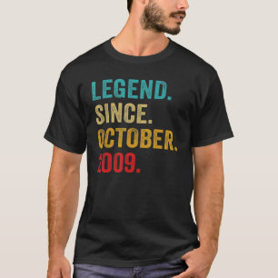 13 jaar oude leggende sinds oktober 2009 13e geboo t-shirt