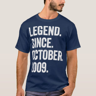 13 jaar oude leggende sinds oktober 2009 13e geboo t-shirt