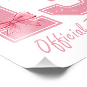 13 Jaar Oude Roze Coquette Bow Officiële Tiener 13 Foto Afdruk (Hoek)