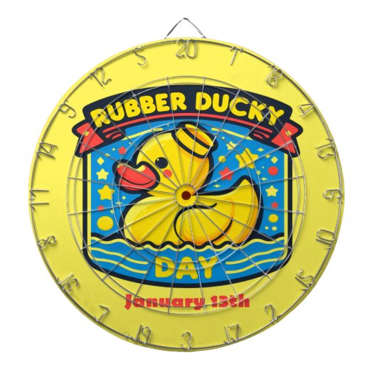 13 jan - Rubber Ducky Day Dartbord (Voorkant)