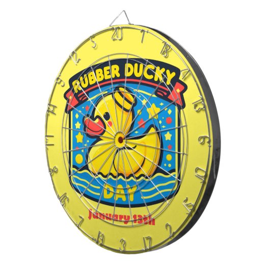 13 jan - Rubber Ducky Day Dartbord (Voorkant Rechts)