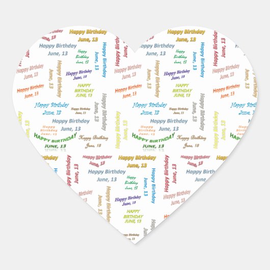 13 juni, 13 oktober Sticker (Voorkant)