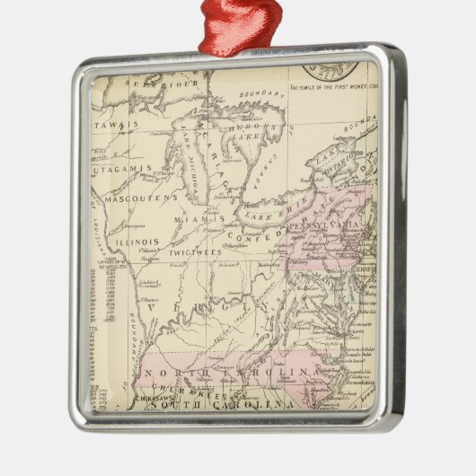 13 kolonies 1776 metalen ornament (Links)